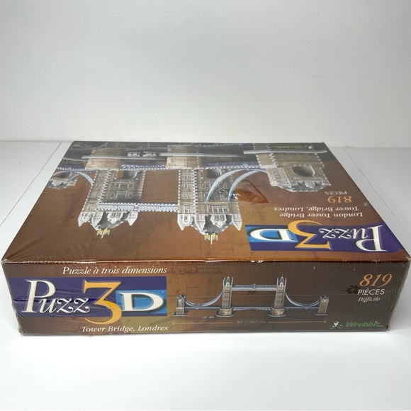 PUZZ3D Wrebbit Puzzle London Tower Bridge 819 Pieces - Picture 10 of 12